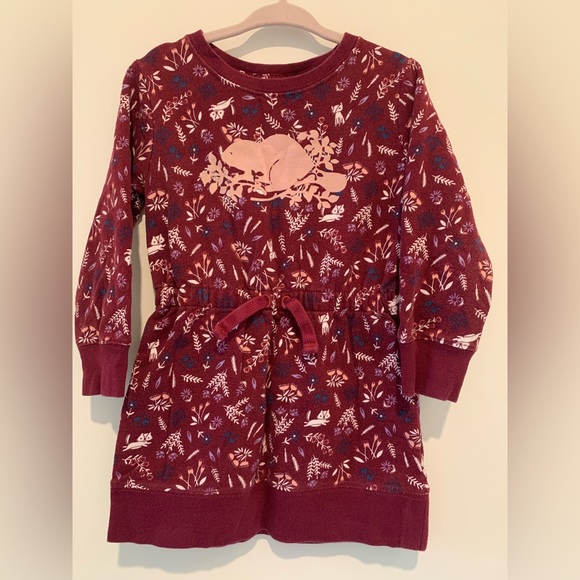 Roots long sleeve maroon colour dress. Size 2. - Picture 1 of 6